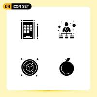 Solid Glyph Pack of Universal Symbols of book object hierarchical network network china Editable Vector Design Elements