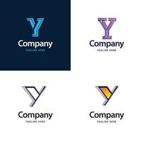 Letter Y Big Logo Pack Design Creative Modern logos design for your business vector