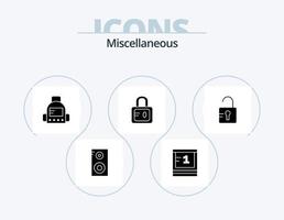 paquete de iconos de glifos misceláneos 5 diseño de iconos. . escuela. escuela. estudiar. estudiar vector