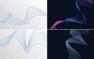 modern wave curve abstract presentation background Pack vector