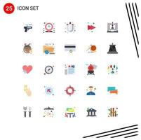 Set of 25 Modern UI Icons Symbols Signs for planning development magnet develop right Editable Vector Design Elements