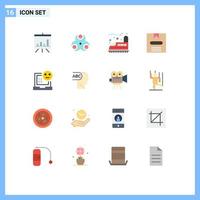 conjunto de 16 iconos de interfaz de usuario modernos signos de símbolos para desarrollar mal ferrocarril ocultar comercio paquete editable de elementos creativos de diseño de vectores
