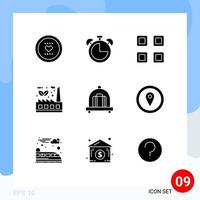 9 Creative Icons Modern Signs and Symbols of sustainable eco timer doodle view Editable Vector Design Elements