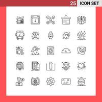 Line Pack of 25 Universal Symbols of finance deposit element setting like Editable Vector Design Elements