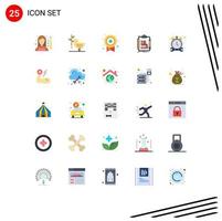 25 Universal Flat Colors Set for Web and Mobile Applications work process harmony algorithm star Editable Vector Design Elements