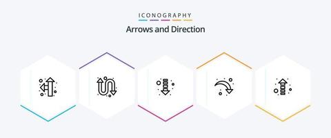 Arrow 25 Line icon pack including . up. down. direction. down vector