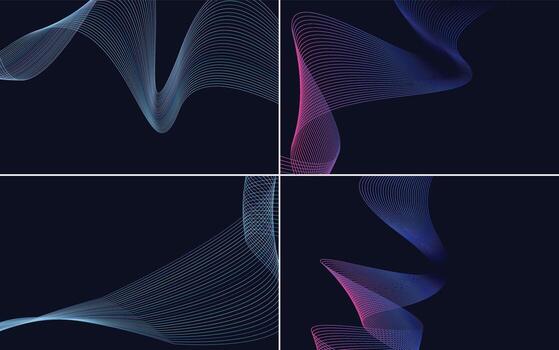 colección de conjunto de patrones de líneas mínimas geométricas vector