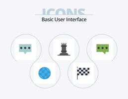 paquete básico de iconos planos 5 diseño de iconos. . . mensaje. mensaje. burbuja vector