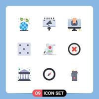 9 Creative Icons Modern Signs and Symbols of analytics sport letter ludo dice Editable Vector Design Elements