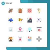 16 Flat Color concept for Websites Mobile and Apps computing question shopping confuse mind confuse Editable Pack of Creative Vector Design Elements