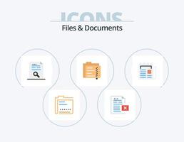 Files And Documents Flat Icon Pack 5 Icon Design. document. archive. file. find. document vector