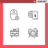 User Interface Pack of 4 Basic Filledline Flat Colors of computers finance hardware consumption portfolio Editable Vector Design Elements