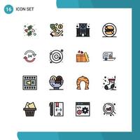 16 Creative Icons Modern Signs and Symbols of concierge label building food medical Editable Creative Vector Design Elements