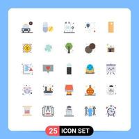 conjunto de 25 iconos de interfaz de usuario modernos signos de símbolos para regla de descuento enchufe de fitness elementos de diseño vectorial editables eléctricos vector