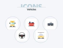 diseño de iconos del paquete de iconos planos de vehículos 5. . bote. . auto vector