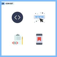 4 Creative Icons Modern Signs and Symbols of arrows control seo quality control achievements Editable Vector Design Elements