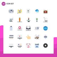 Set of 25 Modern UI Icons Symbols Signs for suitcase love import briefcase weather Editable Vector Design Elements