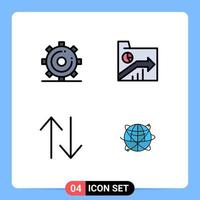 4 Creative Icons Modern Signs and Symbols of engine report page data change Editable Vector Design Elements