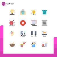 16 Creative Icons Modern Signs and Symbols of arrow uniform brain cloth shirt Editable Pack of Creative Vector Design Elements