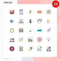 25 Flat Color concept for Websites Mobile and Apps year date equipment calendar kayak Editable Vector Design Elements