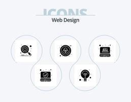 Web Design Glyph Icon Pack 5 Icon Design. . graphic. scan. tools. rgb vector