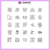 25 Creative Icons Modern Signs and Symbols of water rain coins drop face Editable Vector Design Elements