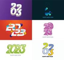 Big Set of 2023 Happy New Year logo text design 2023 number design template vector