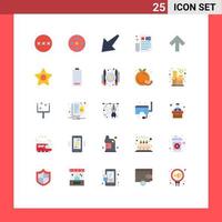 Set of 25 Modern UI Icons Symbols Signs for forward arrow arrow tips business tips Editable Vector Design Elements