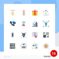 16 Creative Icons Modern Signs and Symbols of support help box clean cleaning Editable Pack of Creative Vector Design Elements