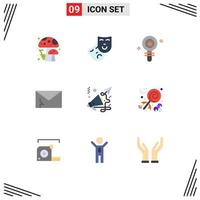 Universal Icon Symbols Group of 9 Modern Flat Colors of finance spam cell security infected Editable Vector Design Elements