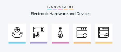 paquete de iconos de la línea 5 de dispositivos que incluye rotar. móvil. servidor. dispositivo. macbook diseño de iconos creativos vector