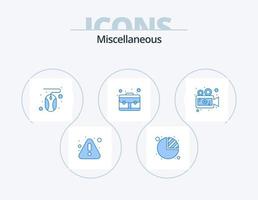 Miscellaneous Blue Icon Pack 5 Icon Design. player. click. portfolio. briefcase vector