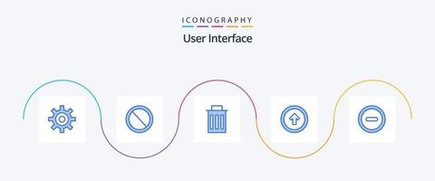 User Interface Blue 5 Icon Pack Including interface. user interface. delete. user. arrow vector