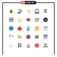 25 Universal Flat Colors Set for Web and Mobile Applications web wire racket office left Editable Vector Design Elements