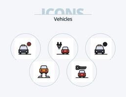 Vehicles Line Filled Icon Pack 5 Icon Design. travel. train. marine. railway. vehicle vector