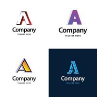 letra a gran diseño de paquete de logotipos diseño de logotipos creativos y modernos para su negocio vector