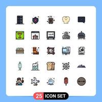 25 Creative Icons Modern Signs and Symbols of approve mind shield feelings tourist Editable Vector Design Elements