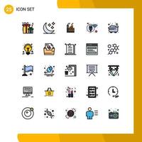 Universal Icon Symbols Group of 25 Modern Filled line Flat Colors of baby renewable building power energy Editable Vector Design Elements