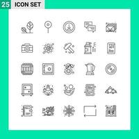 25 Creative Icons Modern Signs and Symbols of chat popup apps message we Editable Vector Design Elements