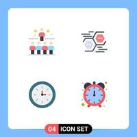 Modern Set of 4 Flat Icons Pictograph of position digital top network devices Editable Vector Design Elements