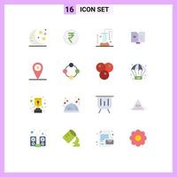 16 Creative Icons Modern Signs and Symbols of love scientific research inr science of matter chemistry Editable Pack of Creative Vector Design Elements