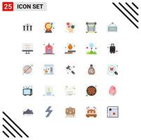 Modern Set of 25 Flat Colors and symbols such as fan cooling brain cooler seo Editable Vector Design Elements