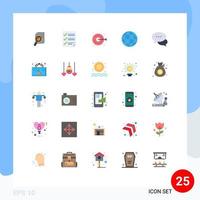 Modern Set of 25 Flat Colors and symbols such as internet handicraft data fashion clot Editable Vector Design Elements