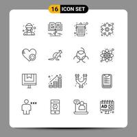 16 Thematic Vector Outlines and Editable Symbols of switch shutdown delete plant floral Editable Vector Design Elements