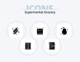 Grocery Glyph Icon Pack 5 Icon Design. fresh. guava. cake. fruit. shipping vector