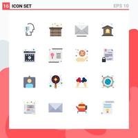 16 Creative Icons Modern Signs and Symbols of player management email dollar bank Editable Pack of Creative Vector Design Elements