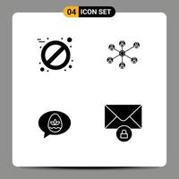 Solid Glyph Pack of Universal Symbols of aspirin easter wlan group mail Editable Vector Design Elements