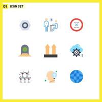 Universal Icon Symbols Group of 9 Modern Flat Colors of tree plant questionnaire growth delete Editable Vector Design Elements