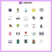 Universal Icon Symbols Group of 25 Modern Flat Colors of script document light layout luck Editable Vector Design Elements