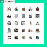 25 Creative Icons Modern Signs and Symbols of food drink saint pollution environment Editable Vector Design Elements